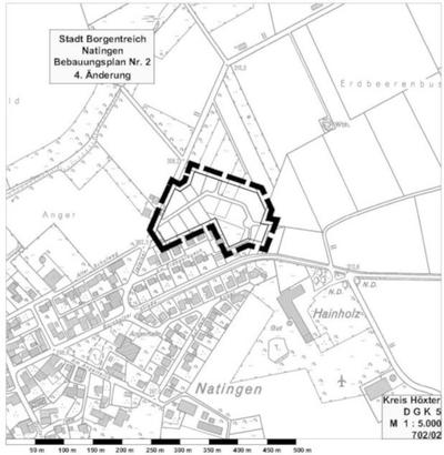 Bild vergr��ern: Satzungsbeschluss und Inkrafttreten der 4. �nderung des Bebauungsplanes Nr. 2 �Erdbeerbusch� im Stadtbezirk Natingen