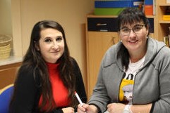 Koordinierend im Leitungsteam von links: Katharina Becker, Martina St&uuml;ve und Lena Schmand.